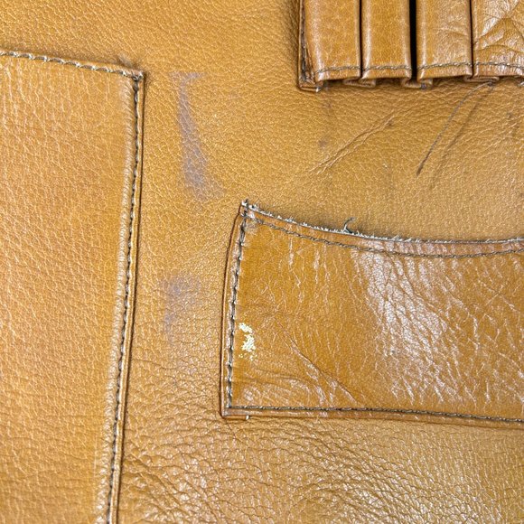 Boulder Ridge Leather Book Bag Messenger Shoulder Strap Heavy Worn In School - Picture 9 of 16